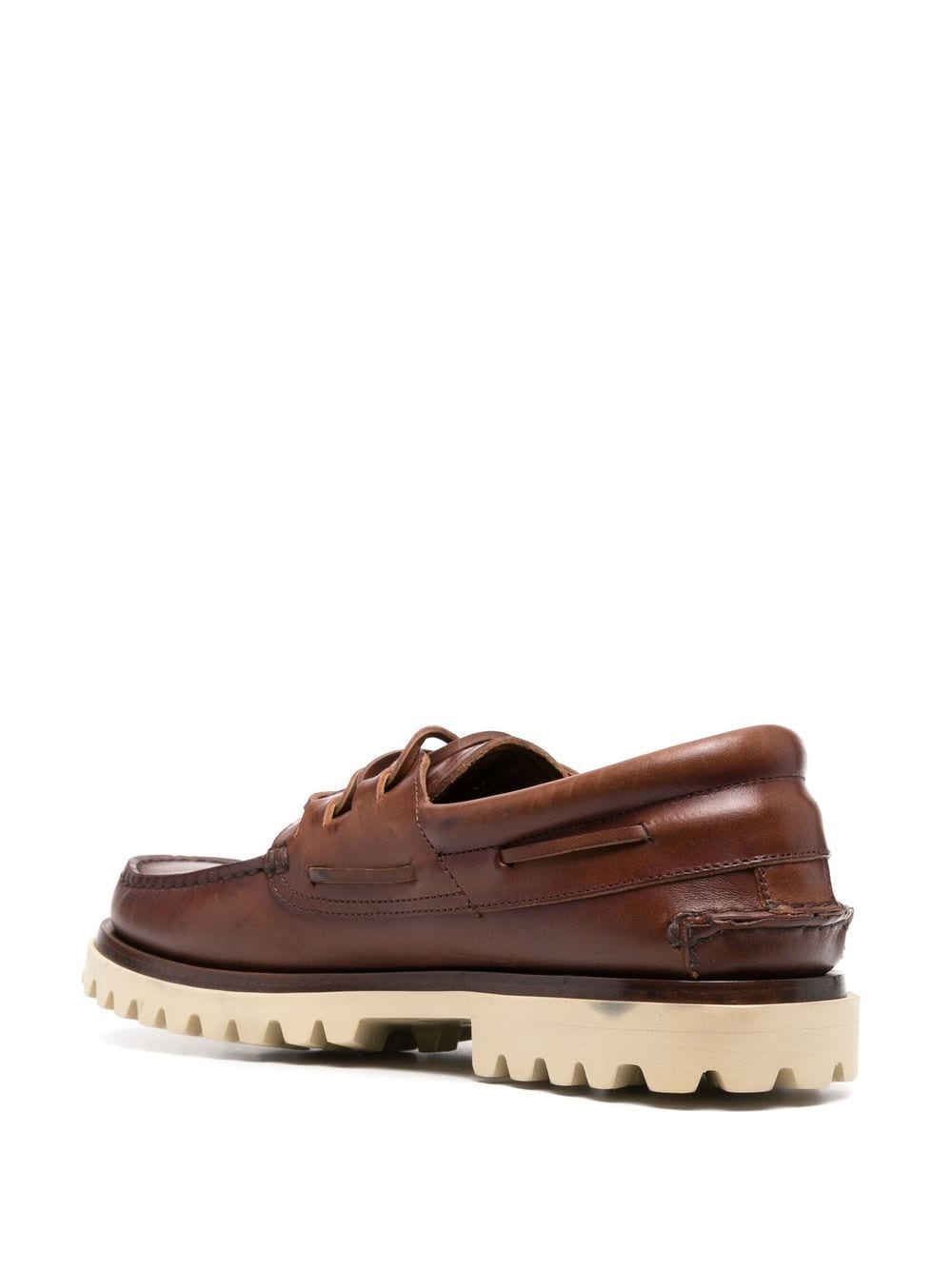 Shop Officine Creative Heritage Ridged-sole Boat Shoes In Braun