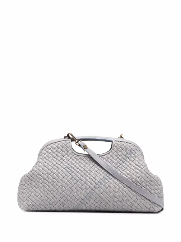 Officine Creative Class 48 Woven Leather Bag in Grey