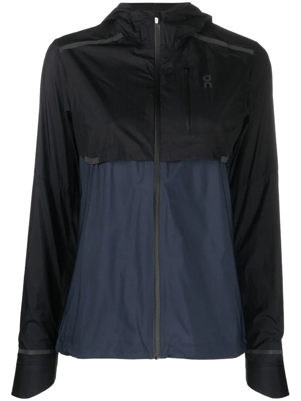 panelled zip-pocket sports jacket