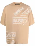 Palm Angels bandana-print T-shirt - Neutrals