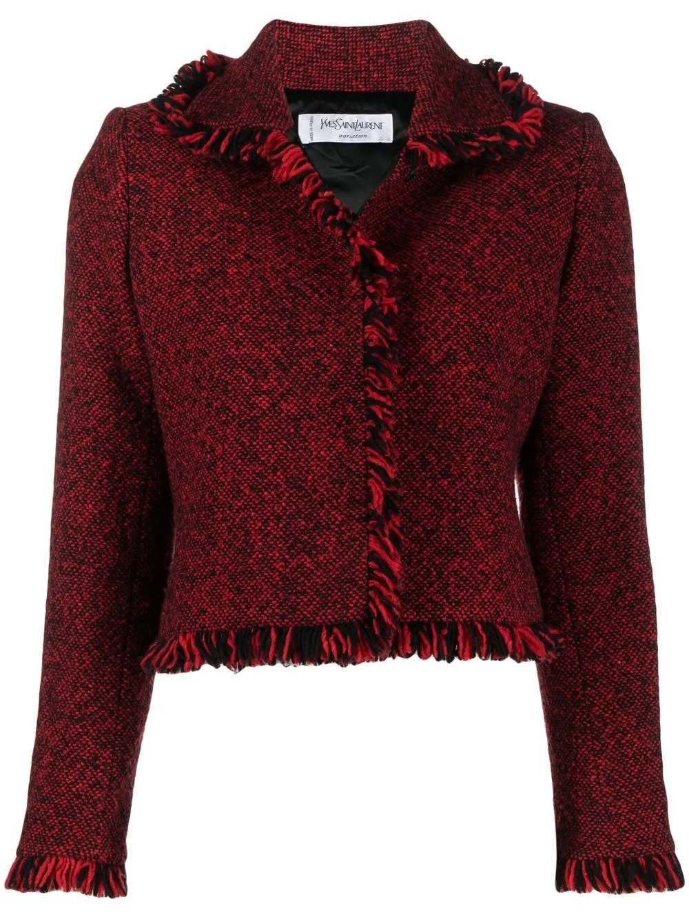 

Yves Saint Laurent Pre-Owned chamarra estilo bouclé con botones 2000 - Rojo