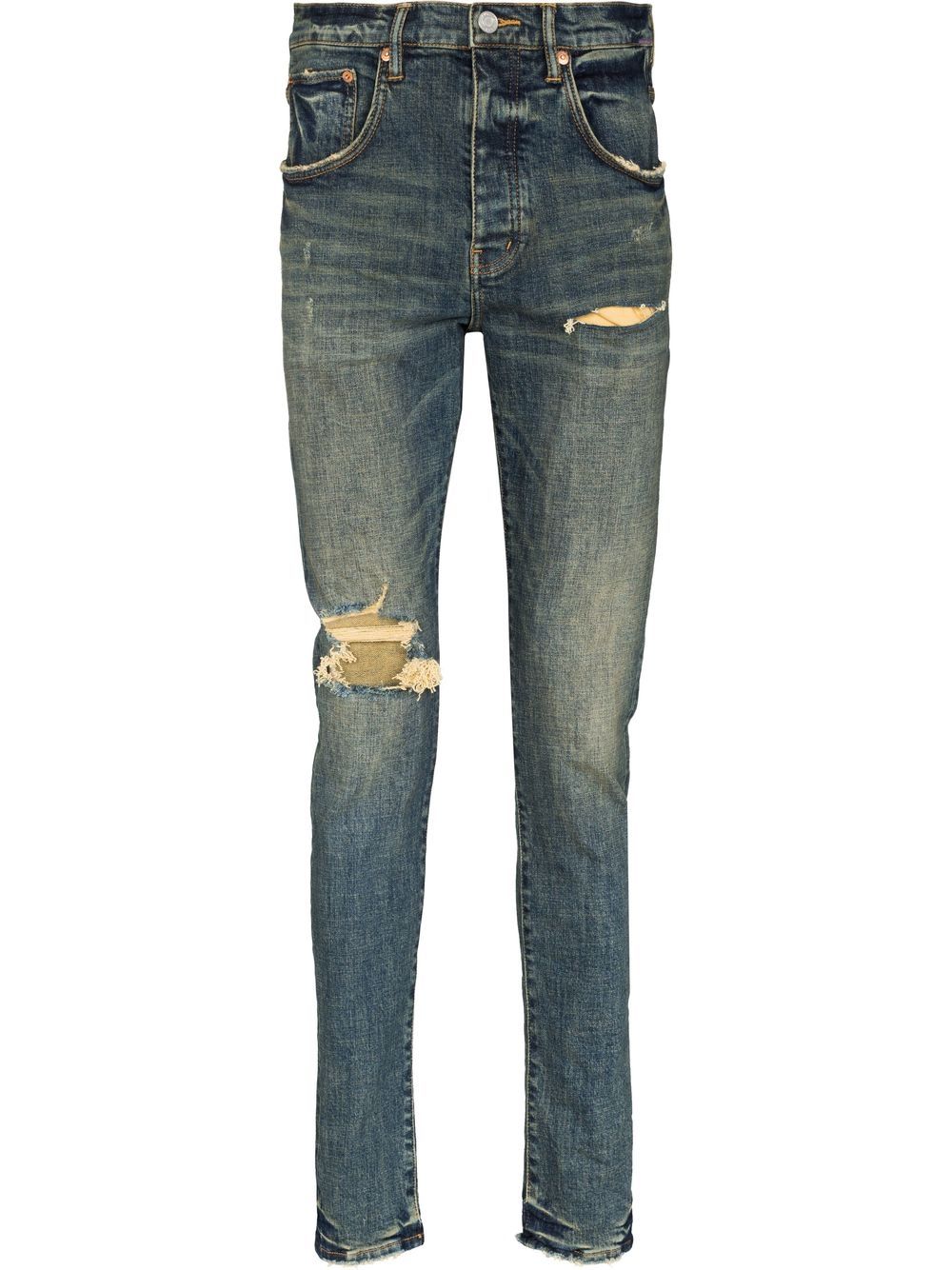 Purple Brand distressed slim-cut jeans - Neutrals