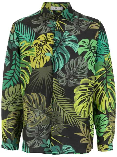 Amir Slama leaf print shirt