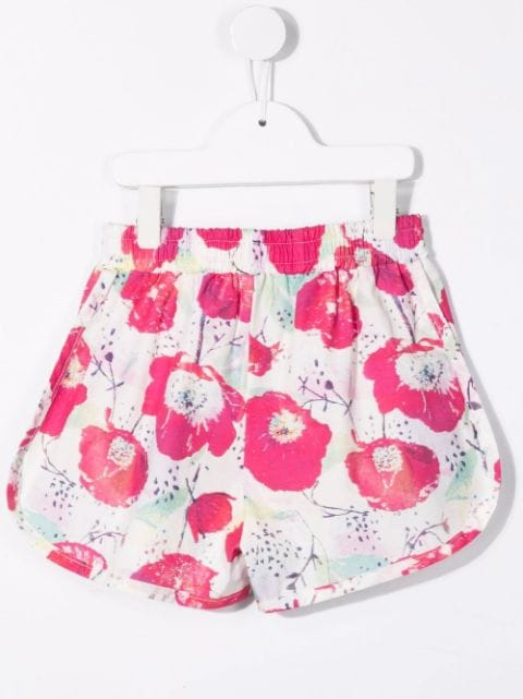 floral-print shorts