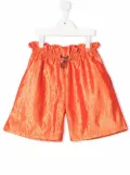 Andorine high-shine Bermuda shorts - Orange