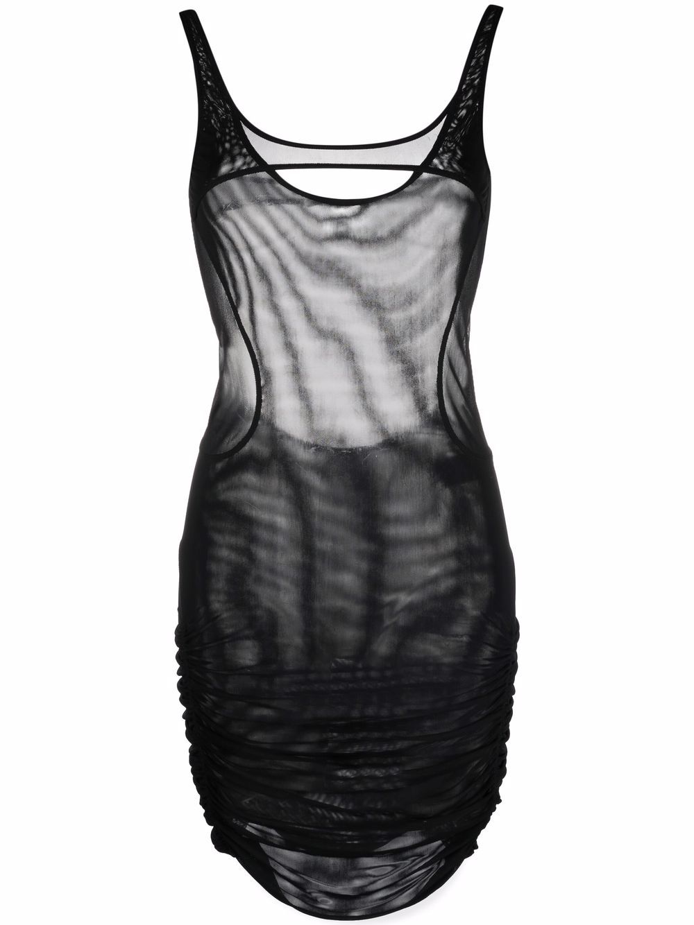 фото Mugler приталенное платье мини с открытой спиной