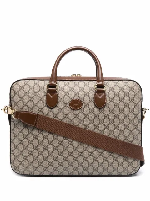 Gucci Interlocking G logo-plaque laptop bag