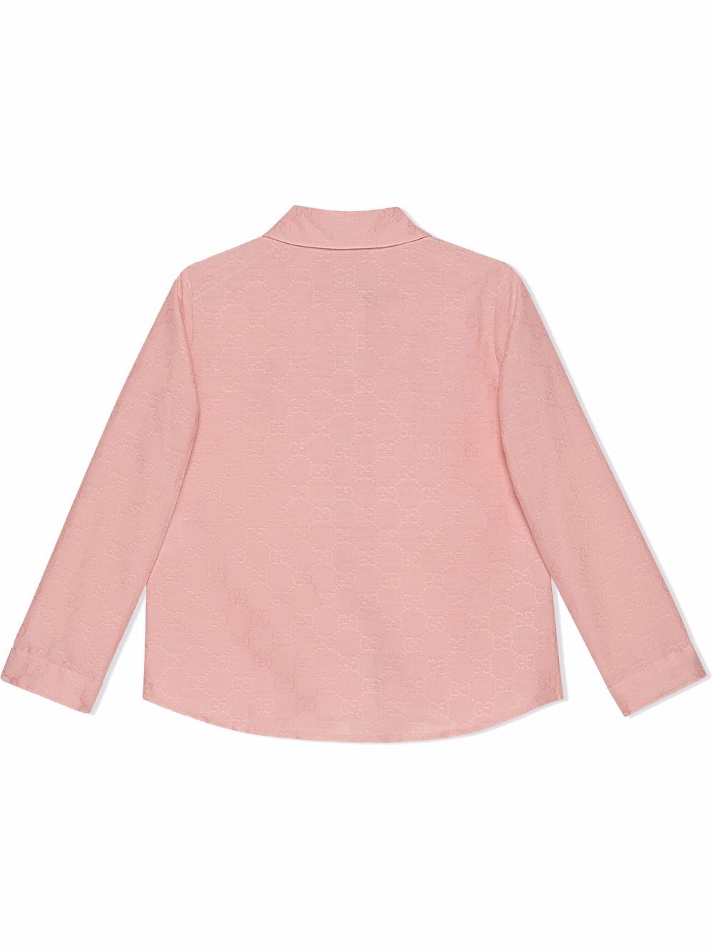 Gucci Kids Shirt met GG jacquard - Roze