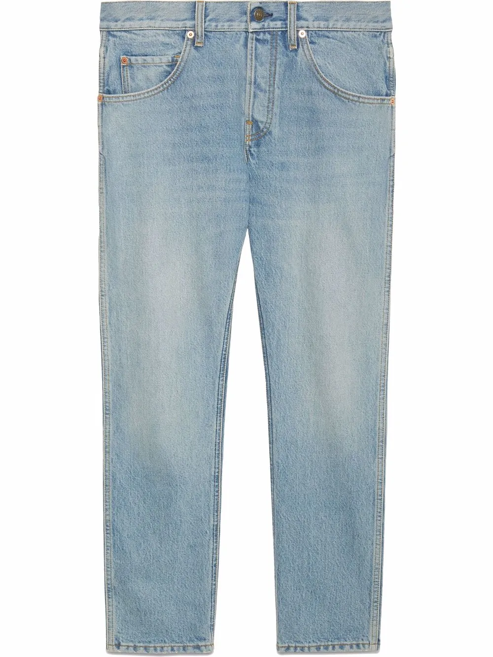 Gucci bleach-effect tapered-leg Denim Jeans - Farfetch