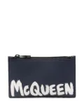 Alexander McQueen logo-print wallet - Blue