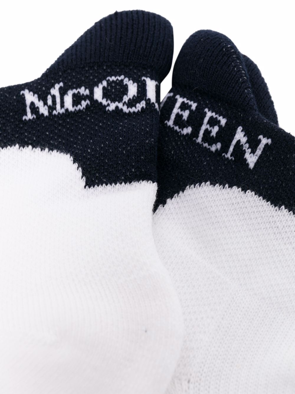 Alexander McQueen Enkelsokken met geborduurd logo - Wit