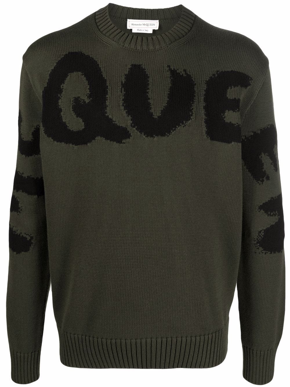 Alexander McQueen logo-print Crew Neck Jumper - Farfetch