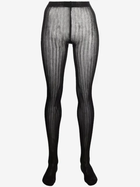 Prada metallic-effect striped tights