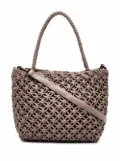 Officine Creative Susan 01 macramé tote bag - Brown