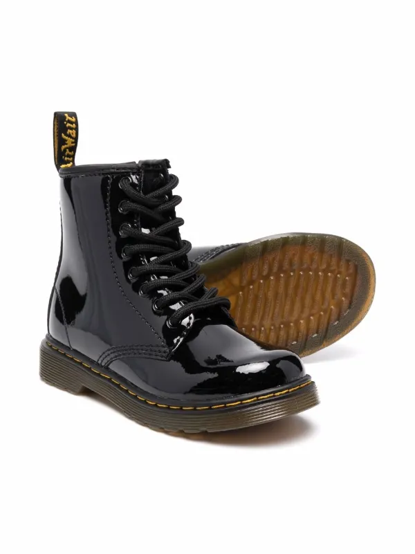 Dr. Martens Kids 1460 Patent Leather Ankle Boots Black FARFETCH UK