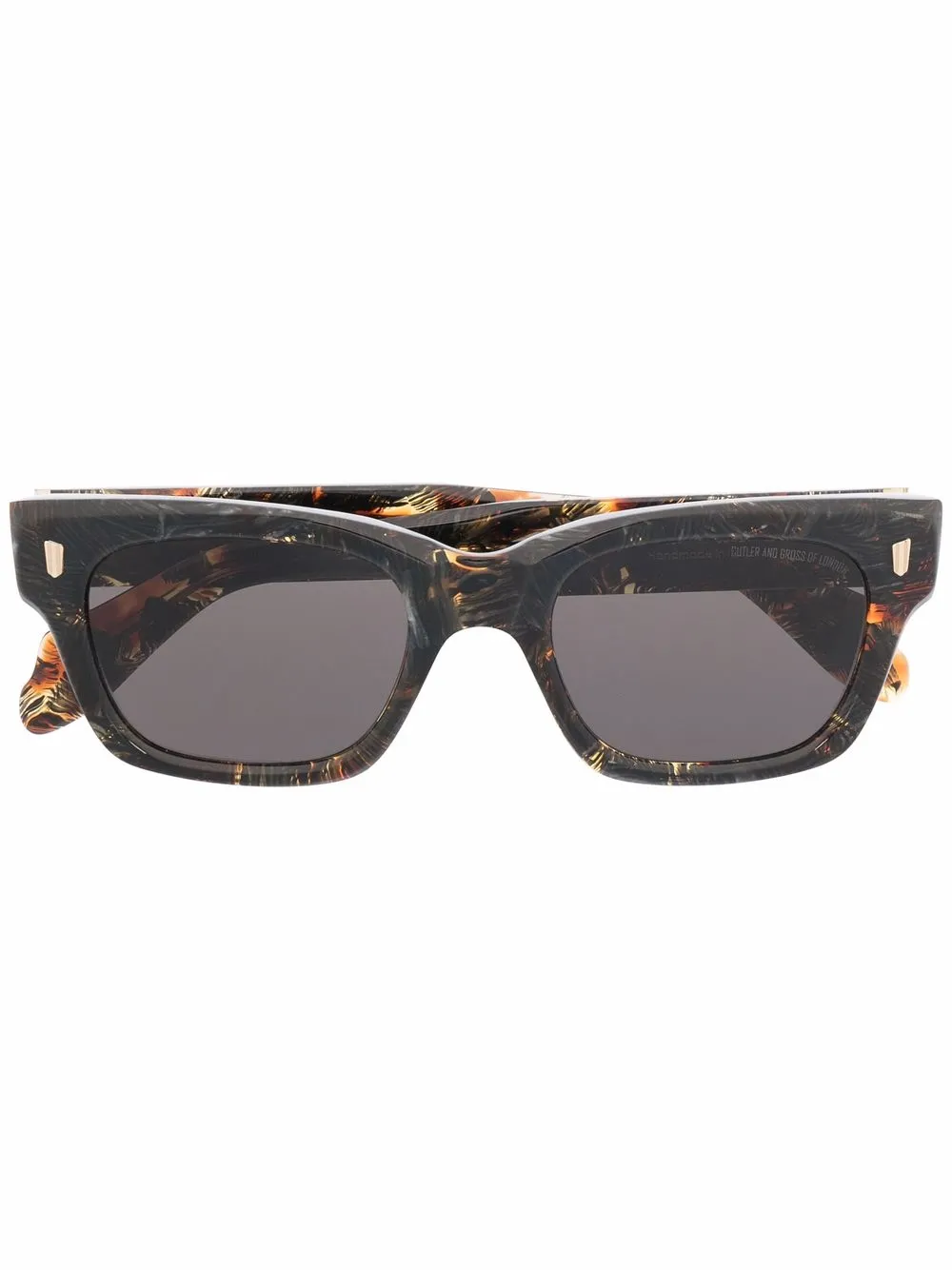 

Cutler & Gross lentes de sol cuadrados con efecto de carey - Marrón
