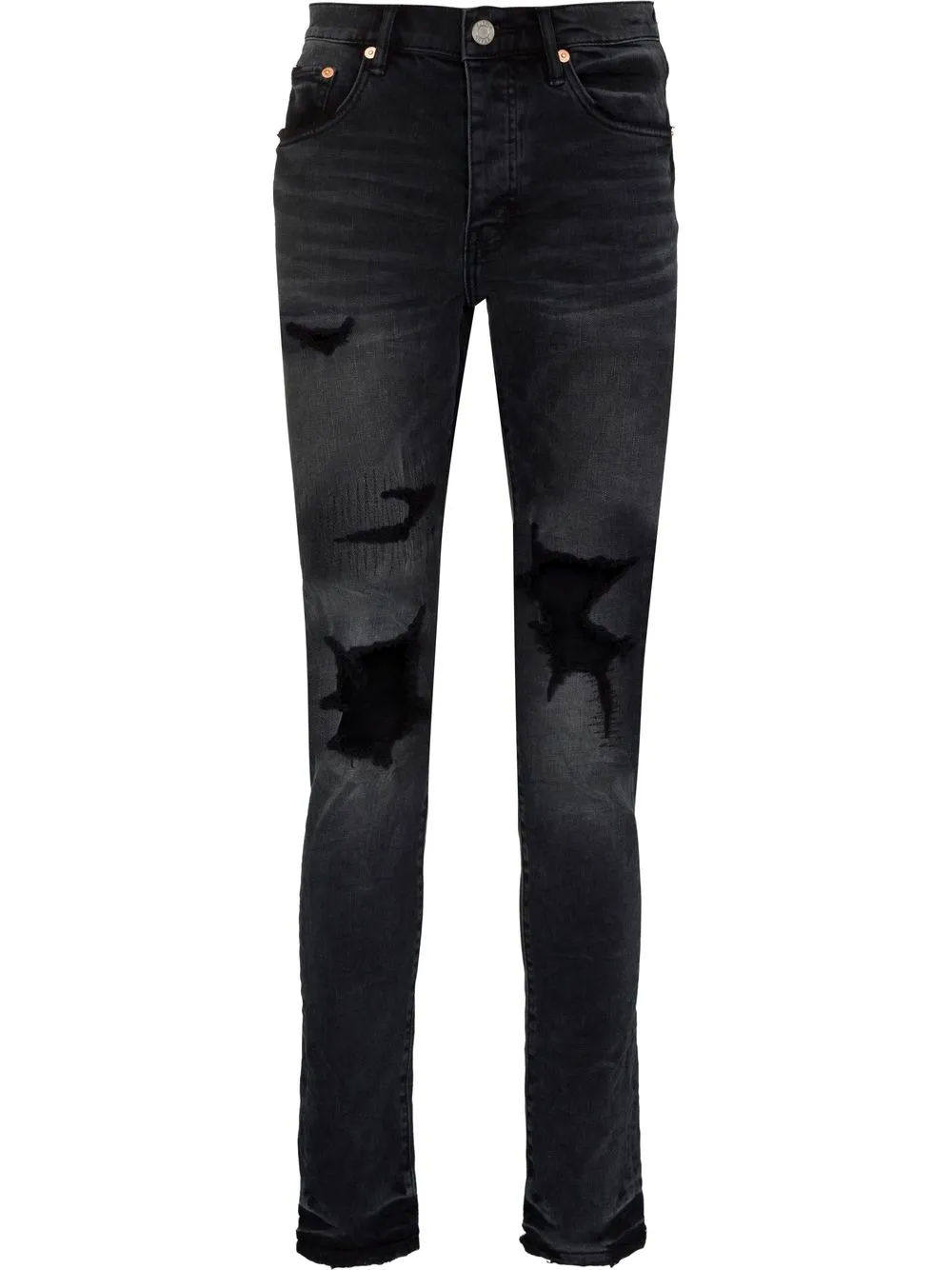 

Purple Brand jeans con efecto envejecido - Negro