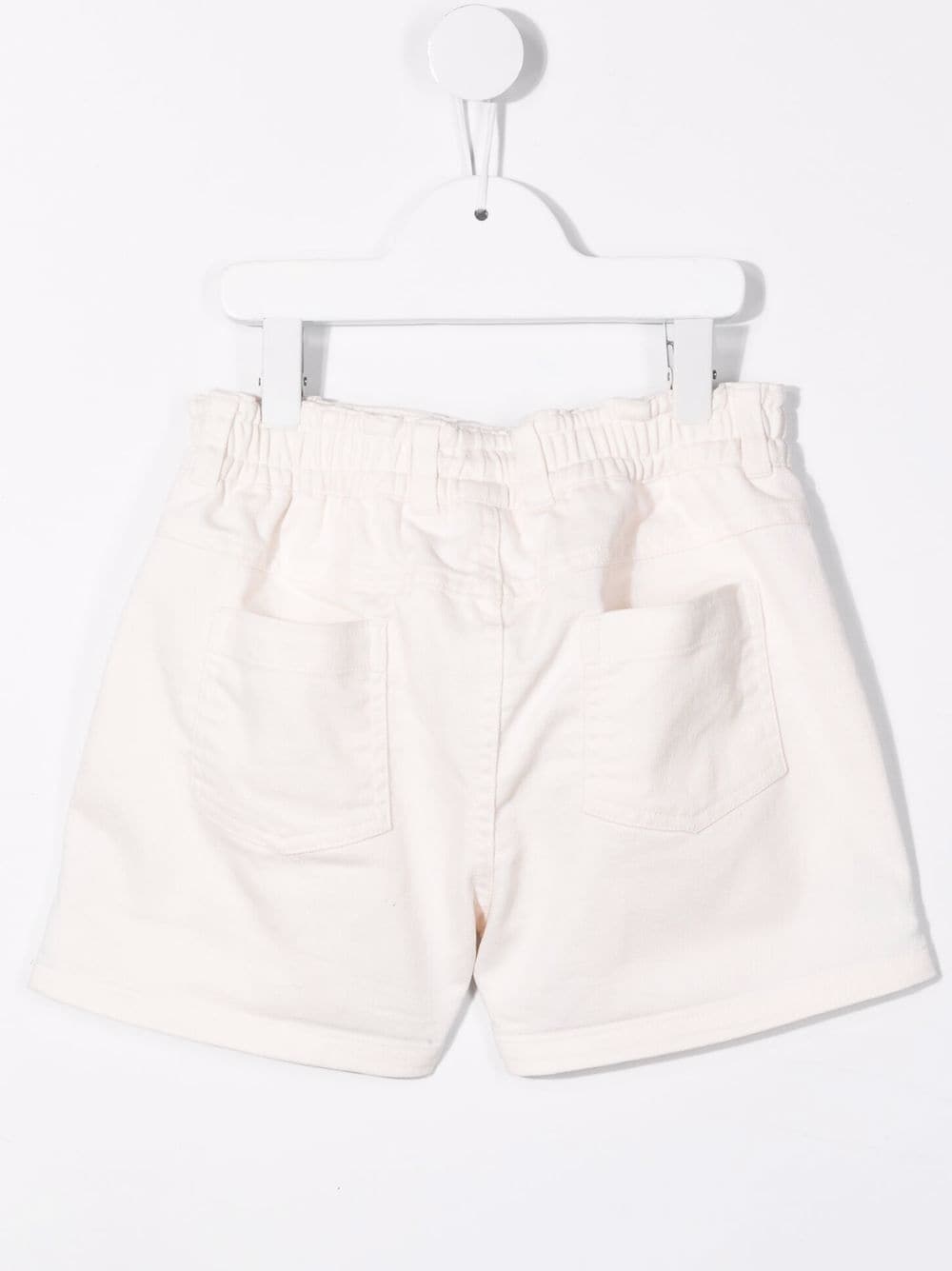 Shop Andorine Elasticated Denim Shorts In Neutrals