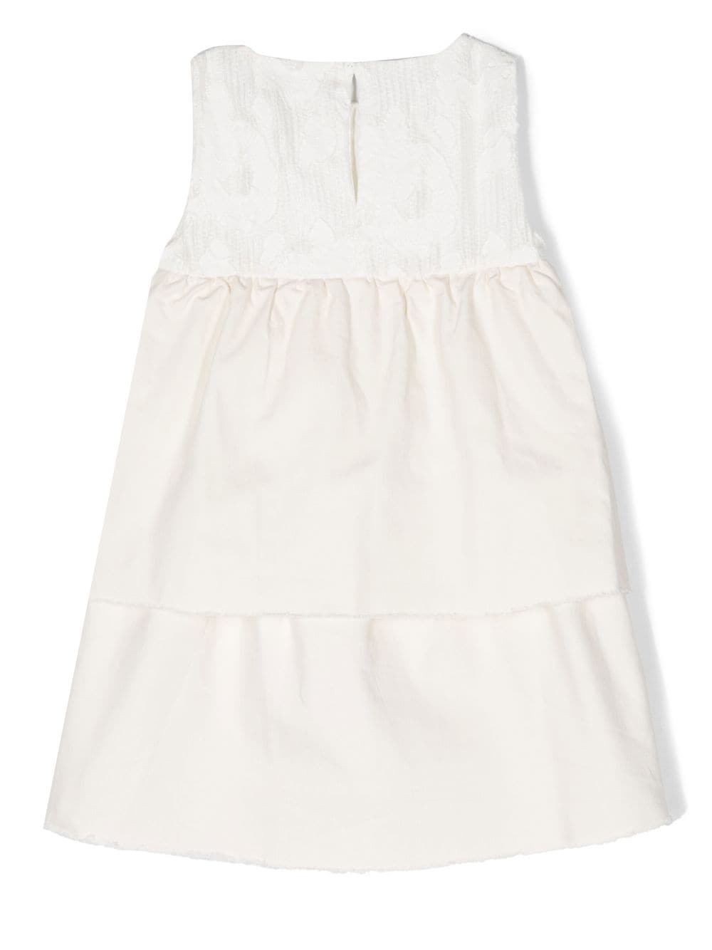 Shop Andorine Tiered Denim Dress In White