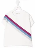 Andorine striped organic cotton T-shirt - White