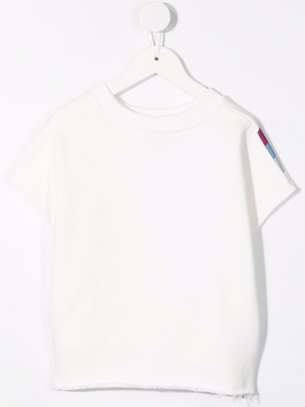 Shop Andorine Striped Organic Cotton T-shirt In White