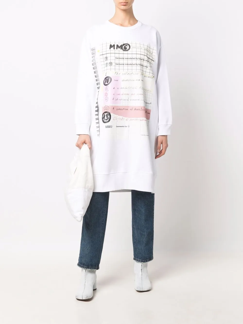 MM6 Maison Margiela Lang T-shirt - Wit