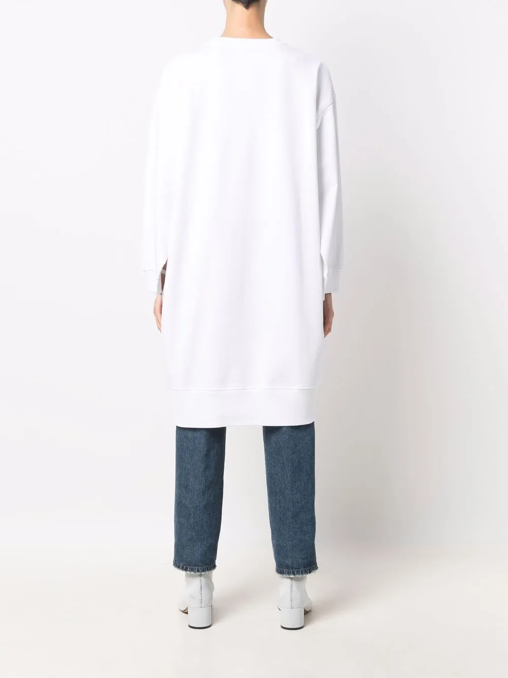 фото Mm6 maison margiela длинная футболка с графичным принтом