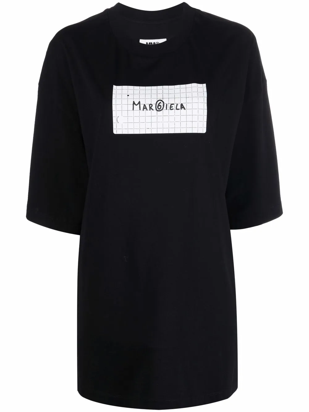 

MM6 Maison Margiela playera con logo estampado - Negro