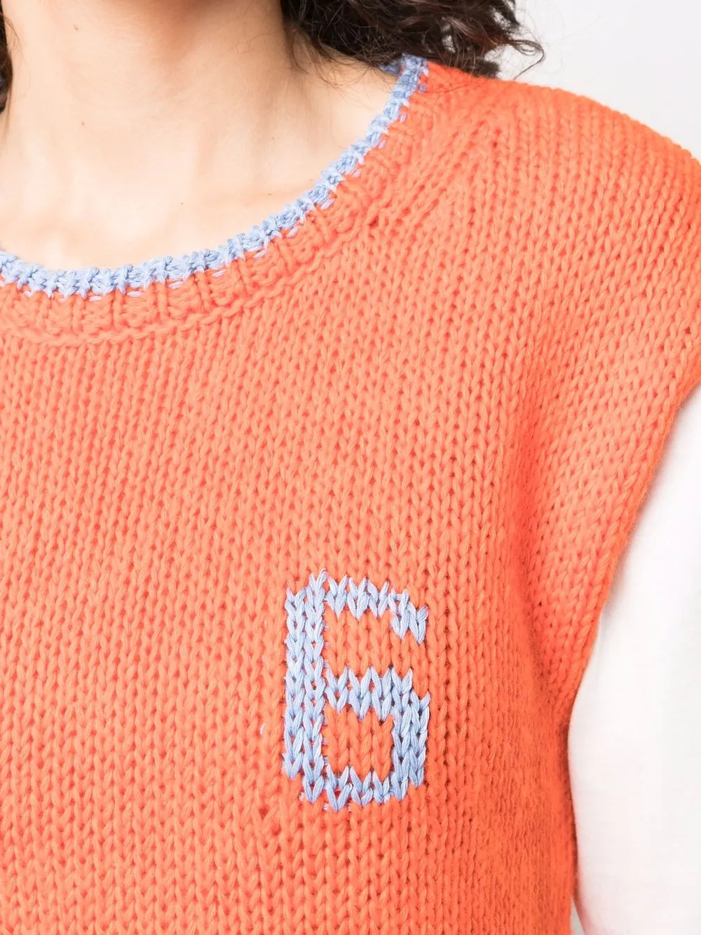 фото Mm6 maison margiela футболка-свитер с круглым вырезом