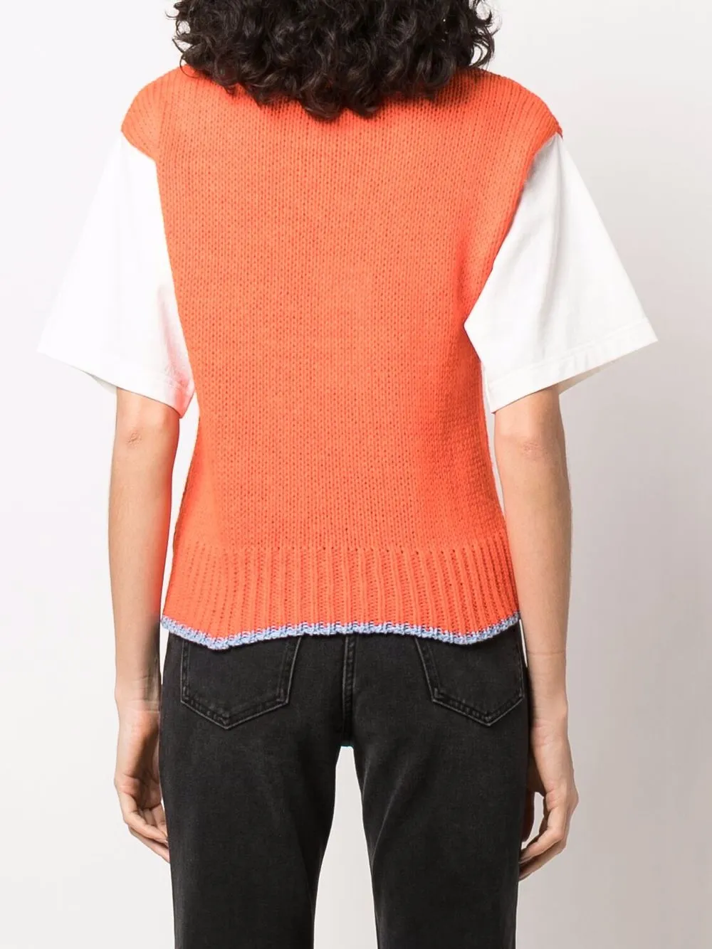 фото Mm6 maison margiela футболка-свитер с круглым вырезом