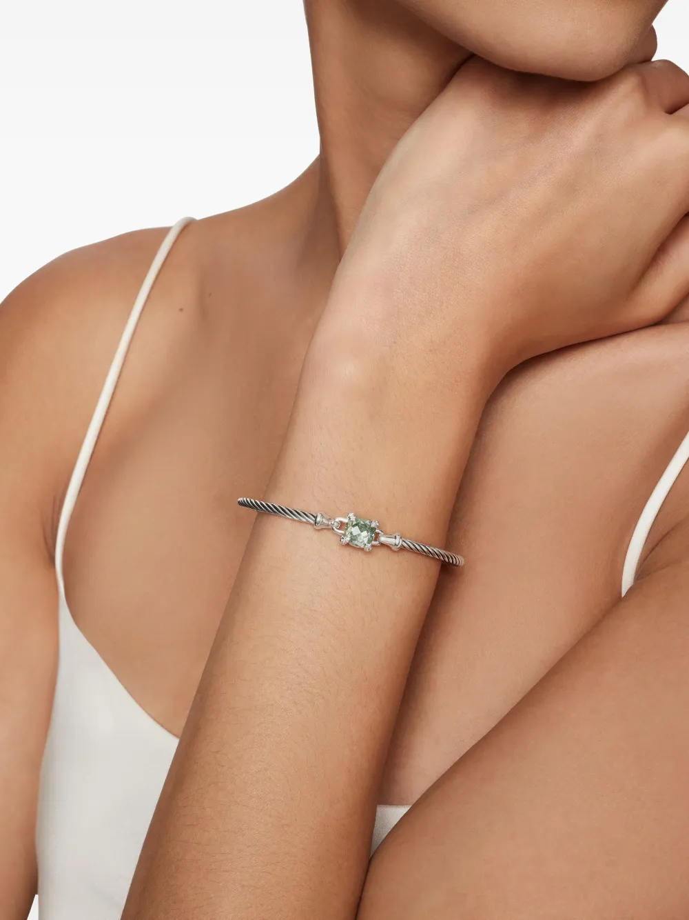  David Yurman Chatelaine Sterlingsilber Armband Mit Diamant 3mm 