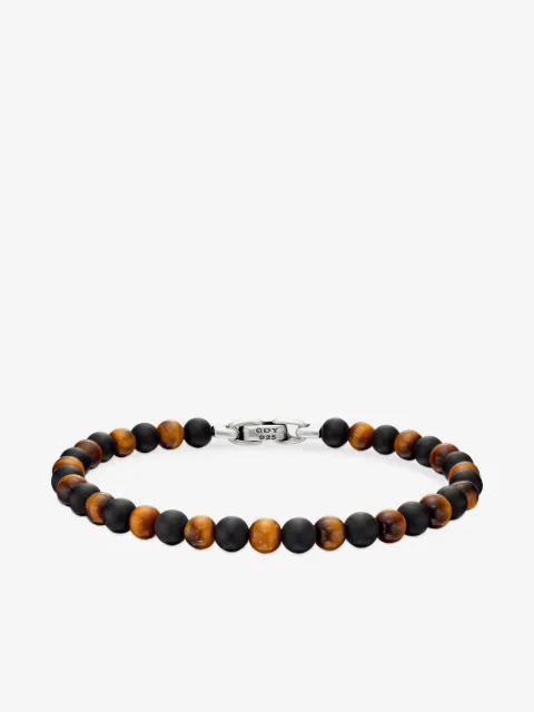 David Yurman pulsera Spiritual Beads Alternating en plata de ley de 6mm