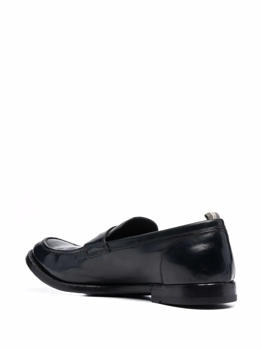 Officine Creative Anatomia Leather Penny Loafers In Black