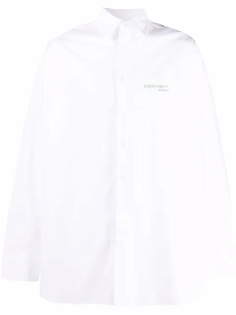 Raf Simons embroidered-logo shirt 