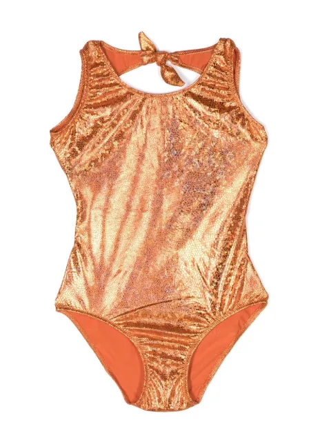 Andorine metallic-effect scale-print swimsuit