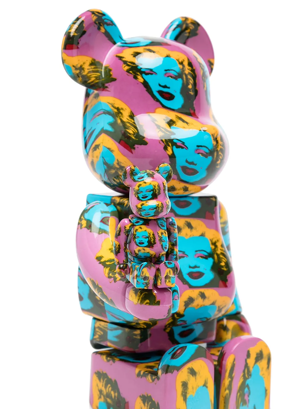 фото Medicom toy комплект из двух фигурок bearbrick andy warhol's marilyn monroe