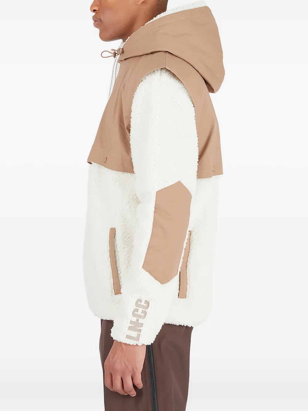Fila fleece-paneled hoodie Beige