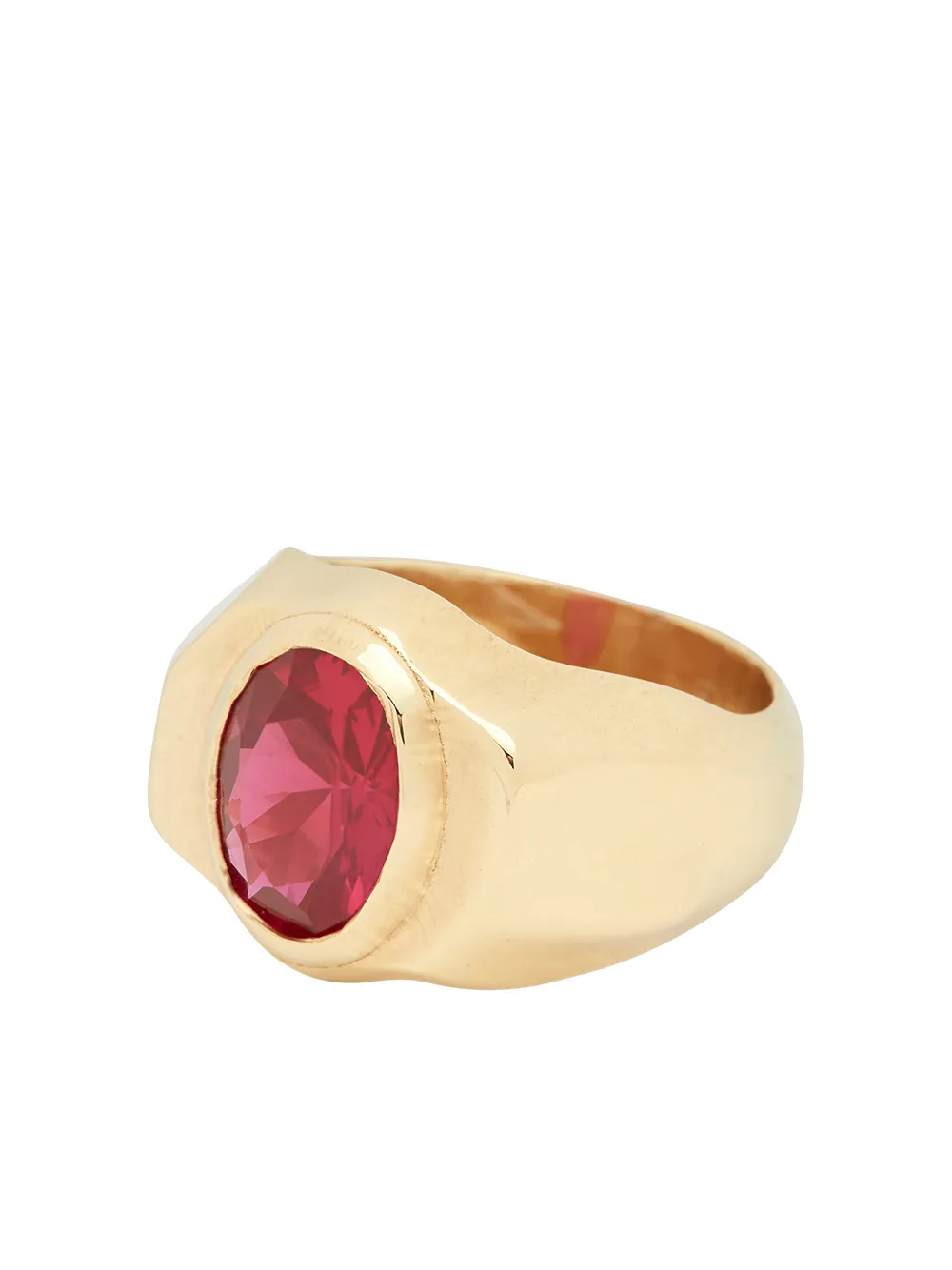 

Sterling King anillo de sello Ruby Ripple - Dorado