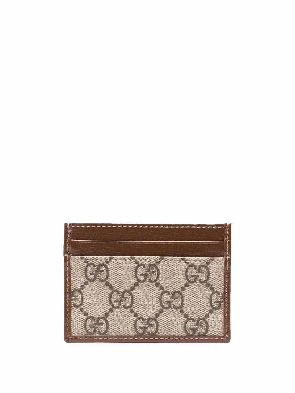 Shop Gucci Interlocking G Slim Cardholder In Nude