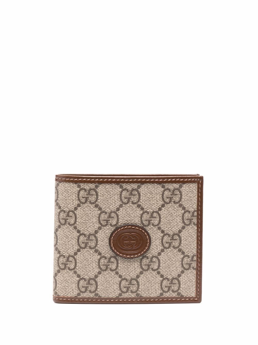 Gucci Interlocking G Logo-plaque Bi-fold Wallet In Neutrals