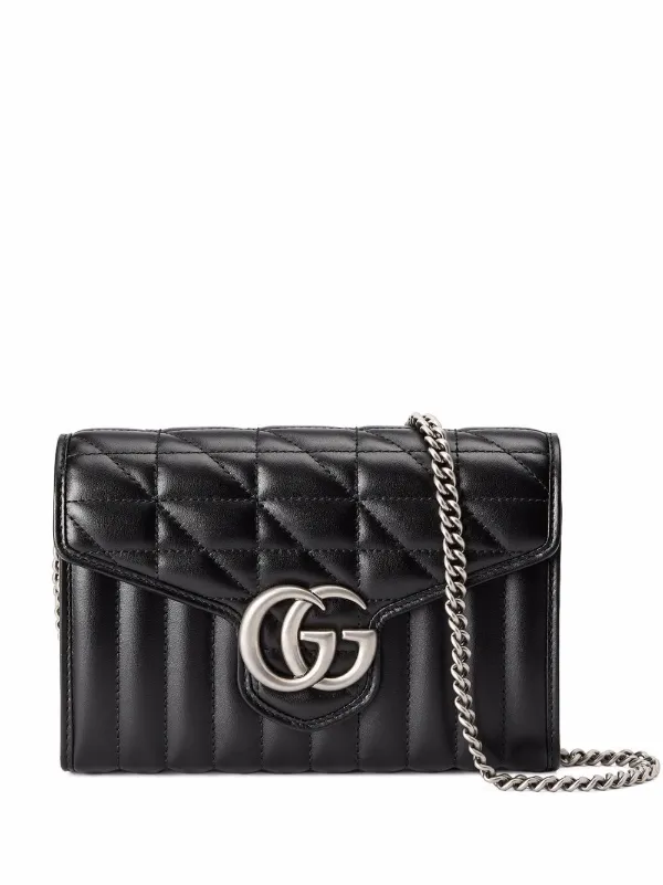 Gucci GG Marmont Mini Leather Bag - Black