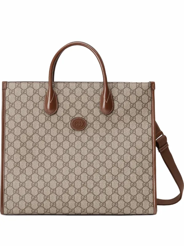 Gucci Printed Leather Laptop Bag