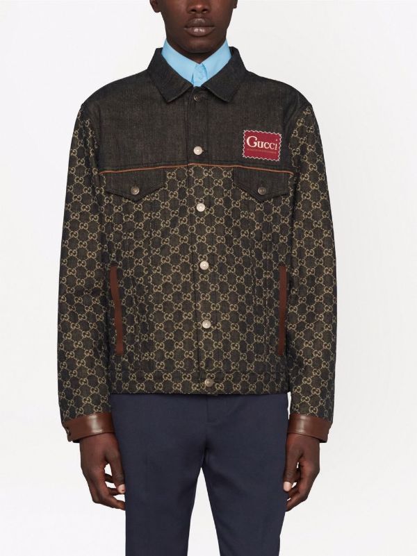 Gucci GG monogram-print Denim Jacket Farfetch