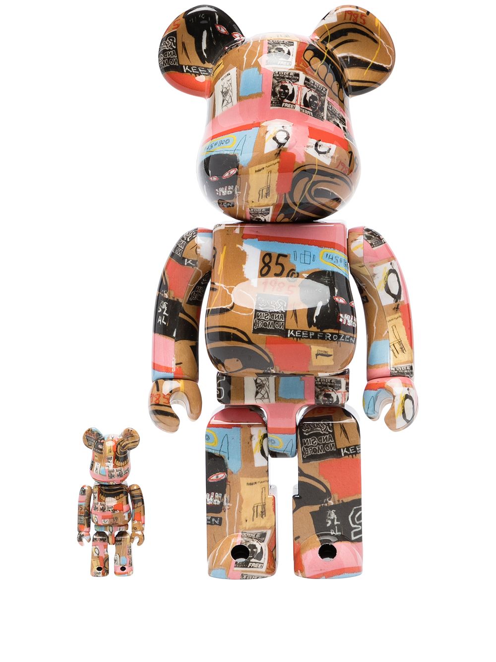 фото Medicom toy комплект из двух фигурок be@rbrick andy warhol × jean-michel basquiat