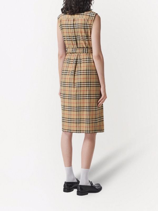 Shop Burberry Vintage Check shirt dress with Express Delivery - FARFETCH
