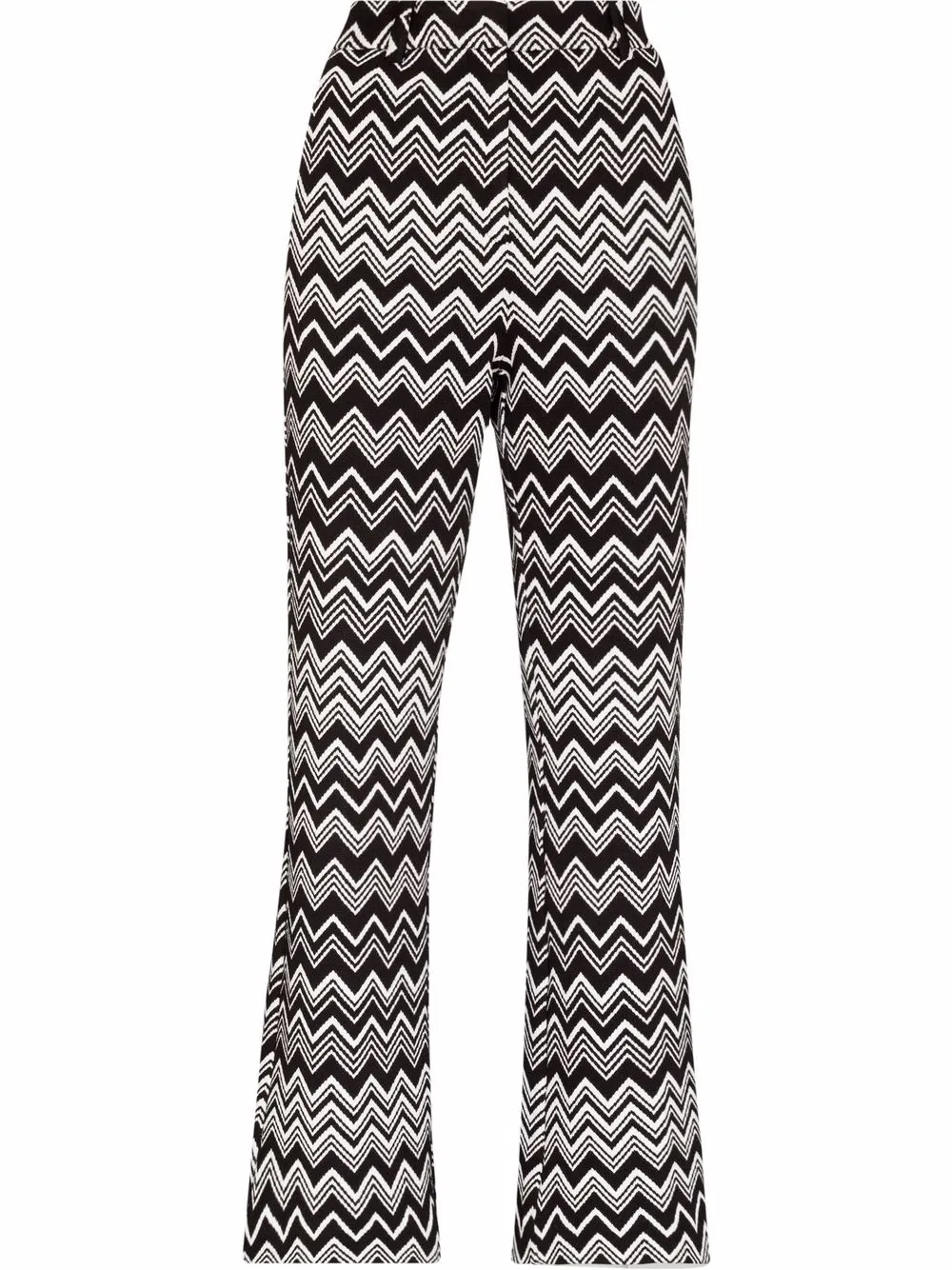 

Missoni pantalones acampanados tejidos en zigzag - Negro