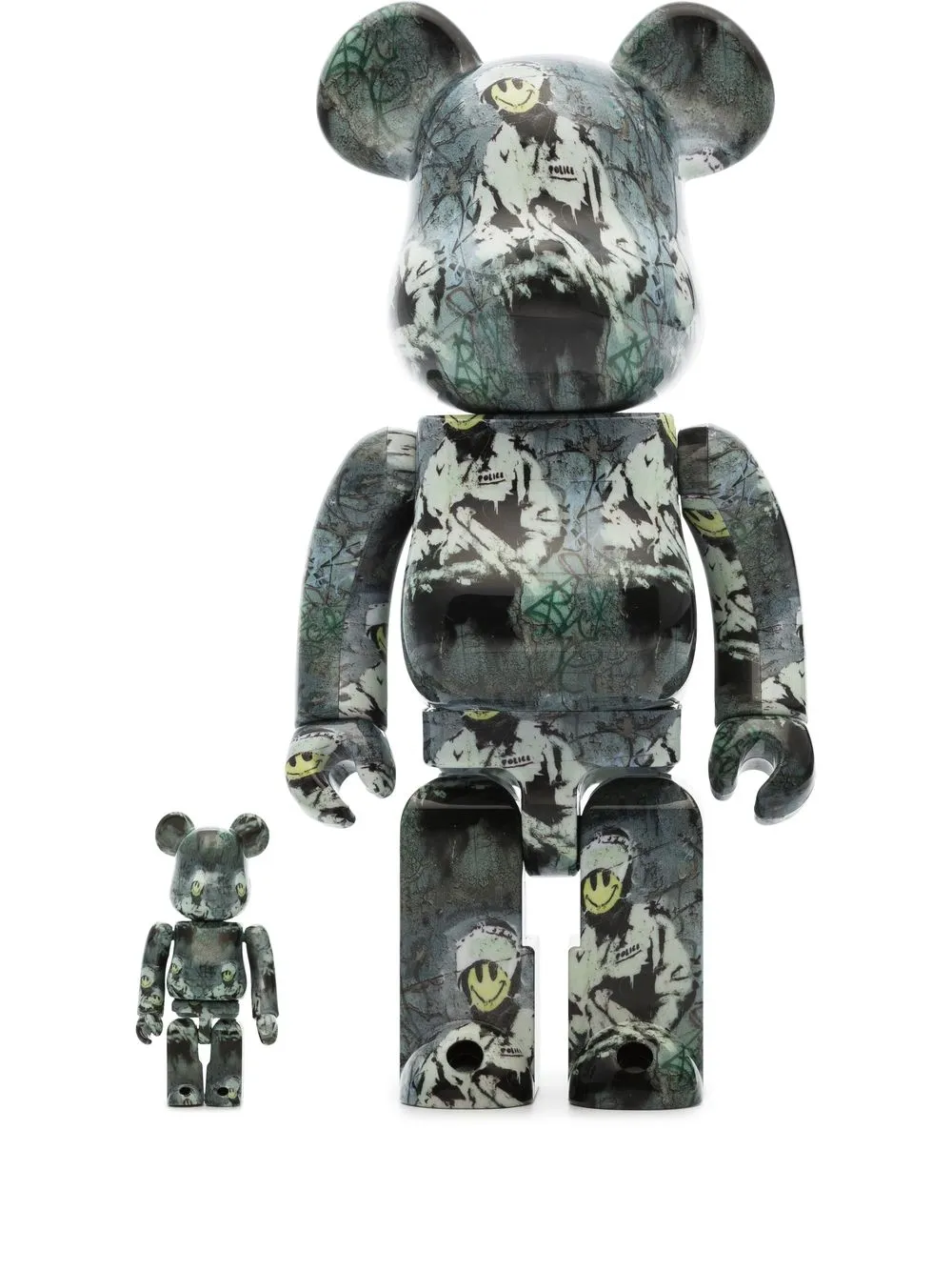 Image 1 of Medicom Toy BE@RBRICK Riot Cop 100% and 400% figure set