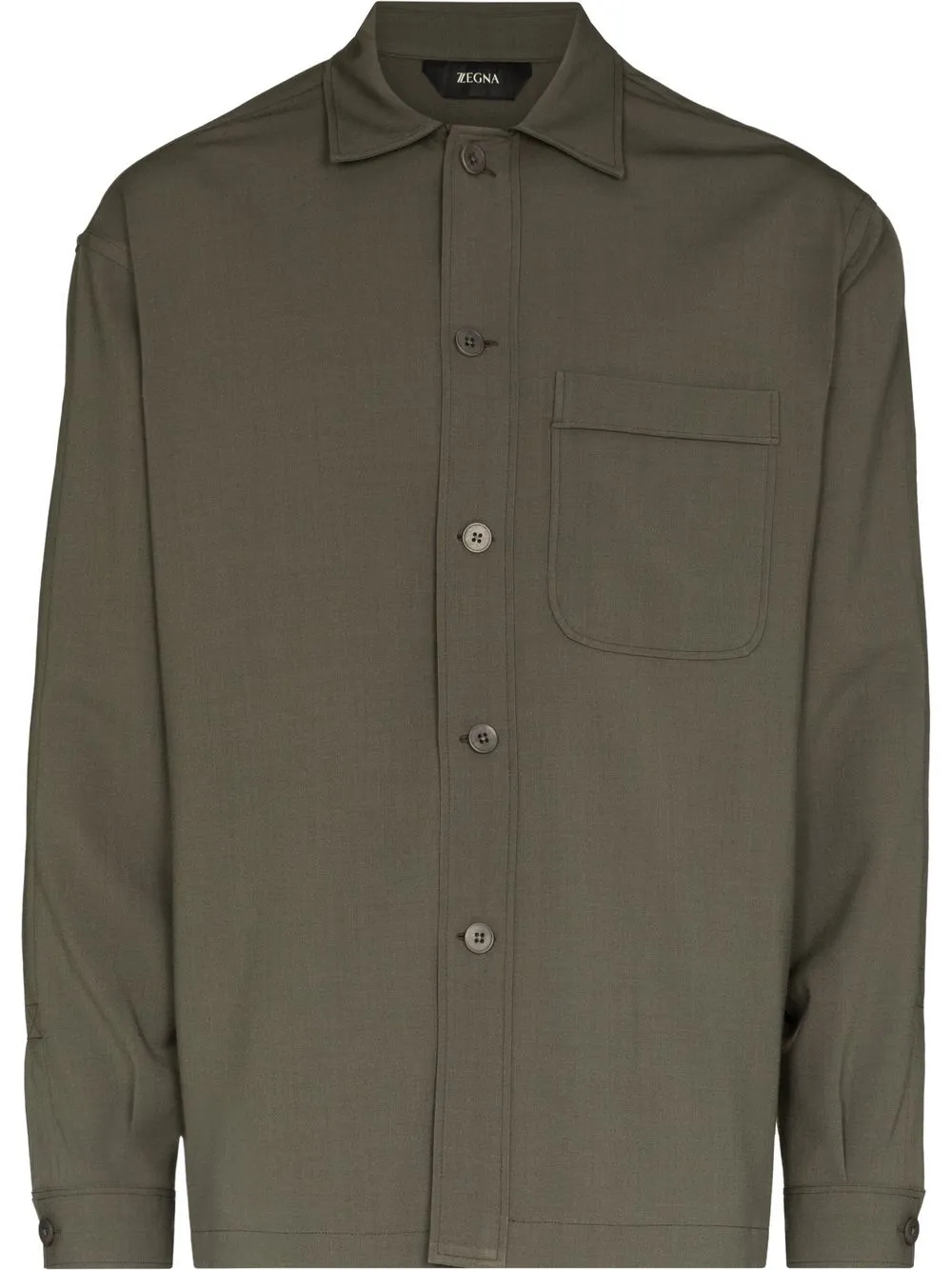 

Zegna camisa manga larga con botones - Verde