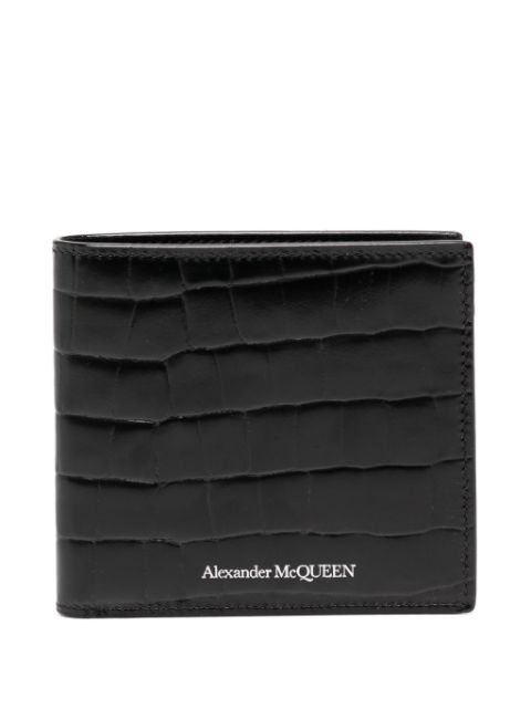 Alexander McQueen crocodile-effect leather wallet Men