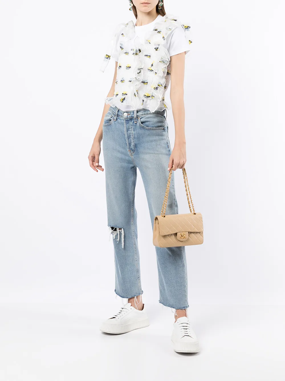 фото Chanel pre-owned маленькая сумка на плечо double flap 1990-х годов